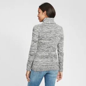 Chico’s Cowlneck Chunky Long-Sleeved‎ Slit Side Sweater Excellent Size 2